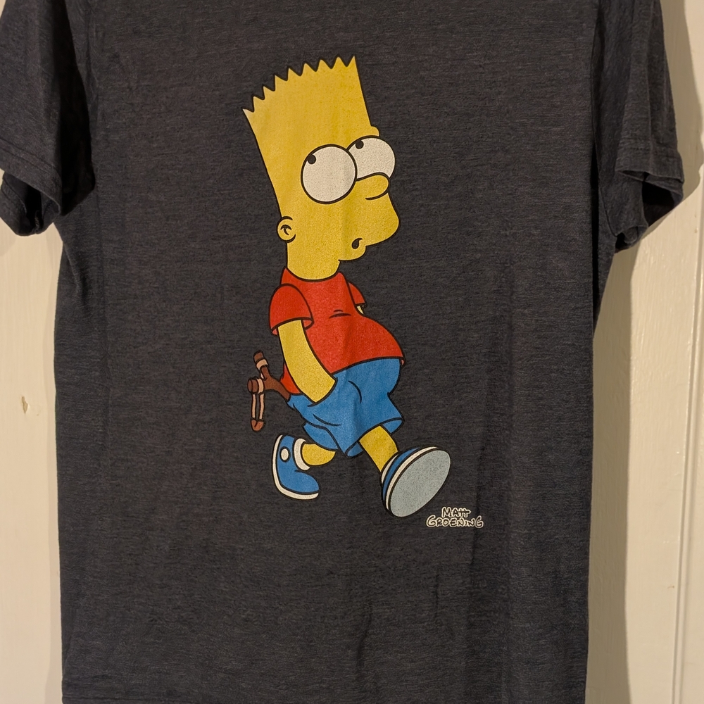 Gildan Dark Gray Tee with Cartoon Print